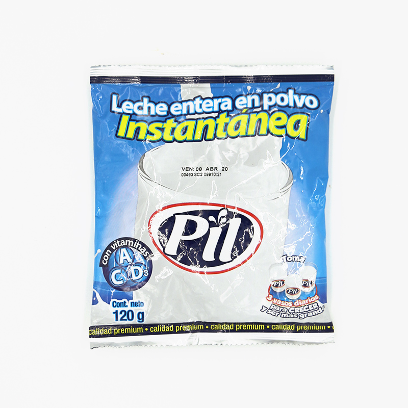 LECHE ENTERA EN POLVO INSTANTÁNEA SACHET 370 G - Pil Andina